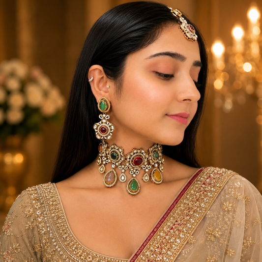 Adya Sabya Choker - Multi