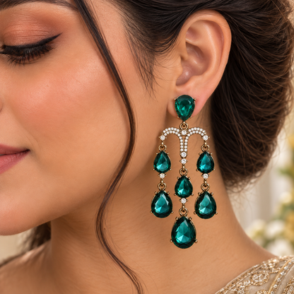 Yukti Earrings - Firozi
