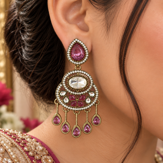 Amaira Earrings - Onion Pink