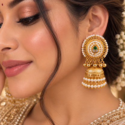 Deesha Jhumka - Green