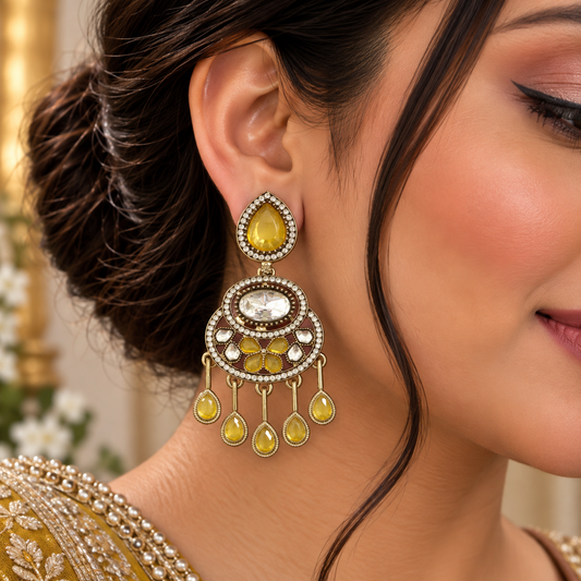 Amaira Earrings - Yellow