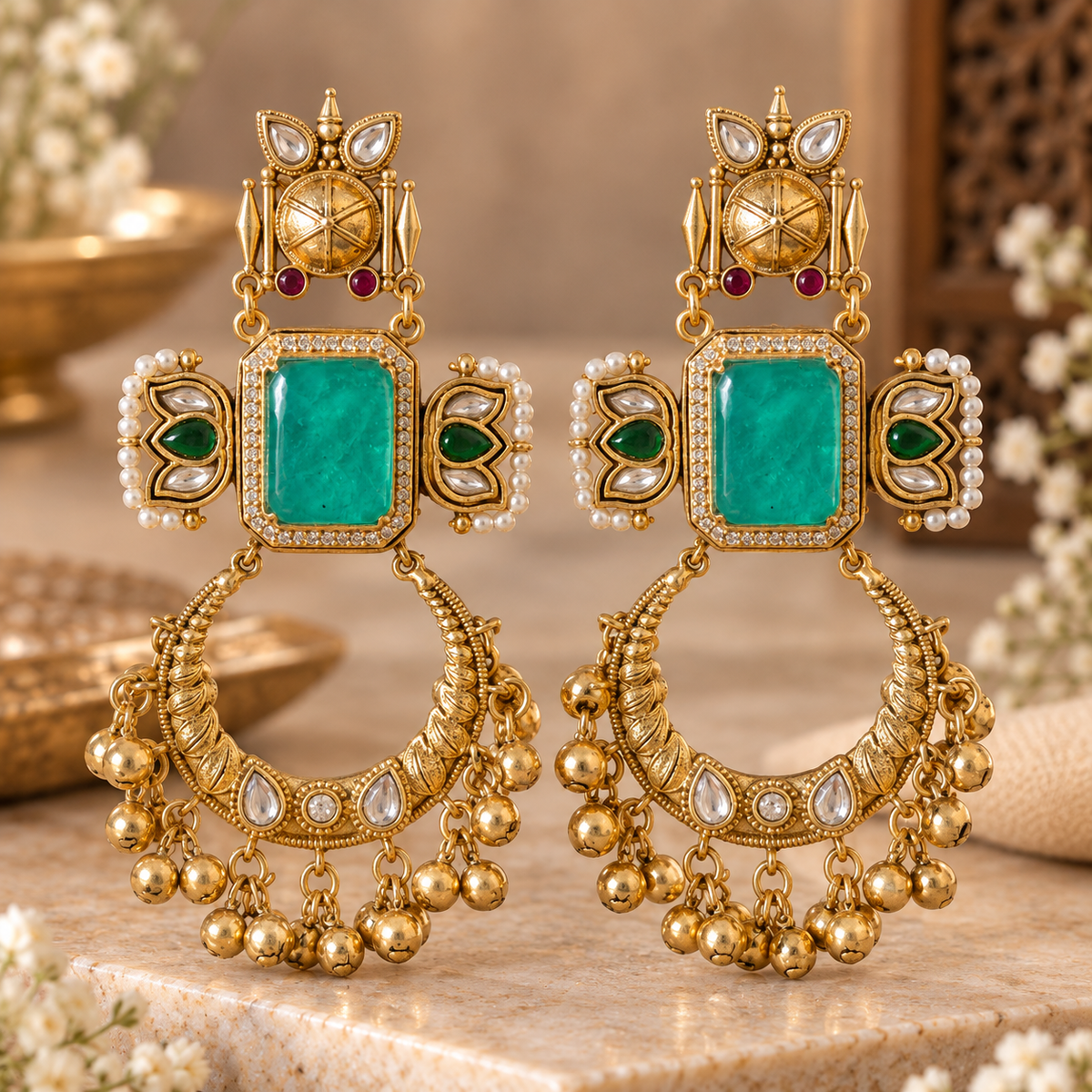 Soha Earrings - Mint