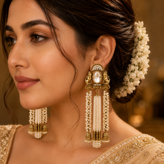 Laxmi Earrings- Gold
