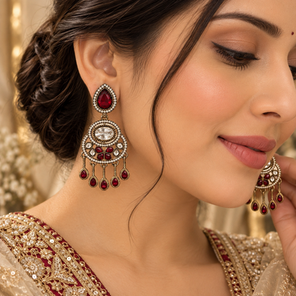 Amaira Earrings - Red