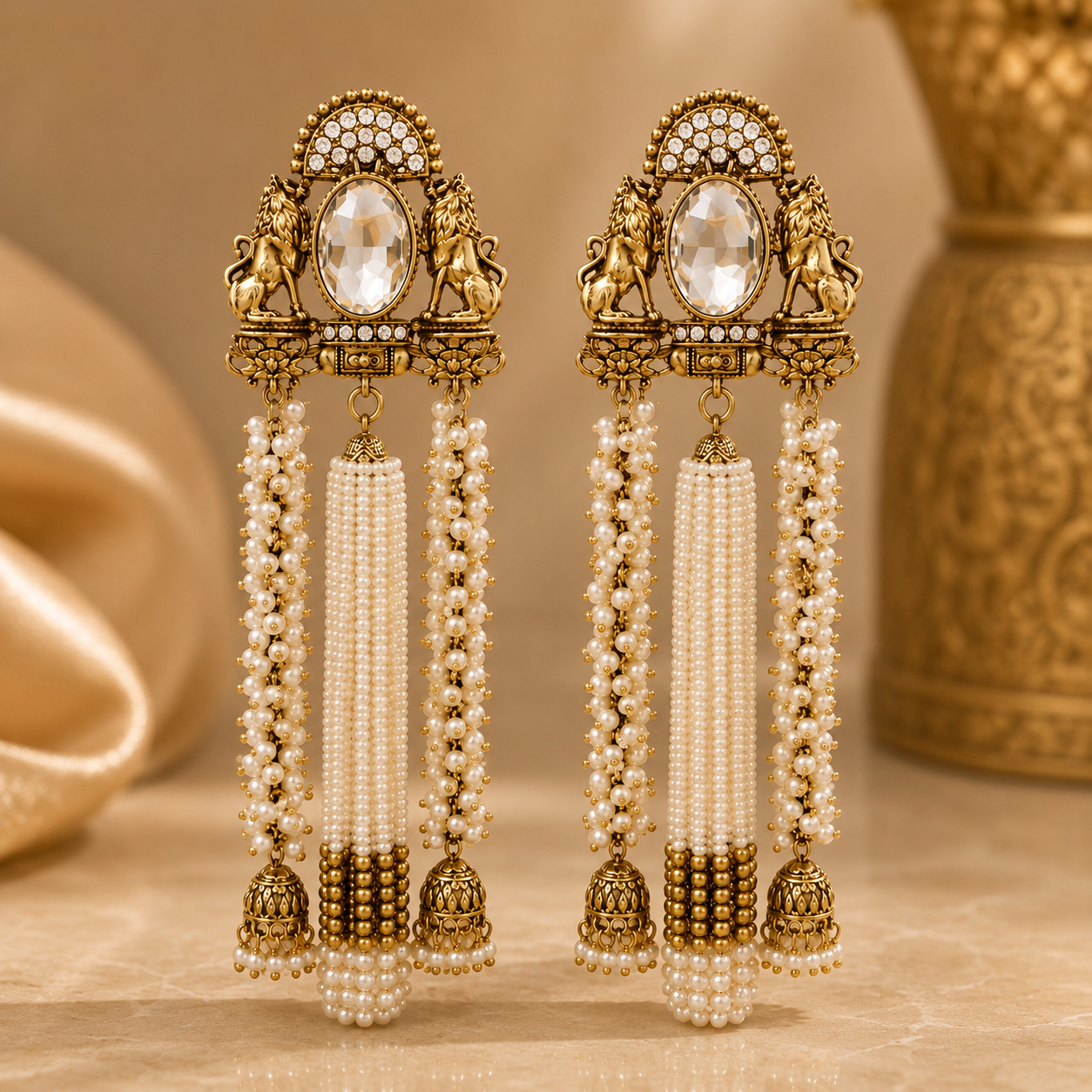 Laxmi Earrings- Gold