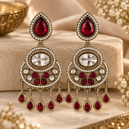 Amaira Earrings - Red