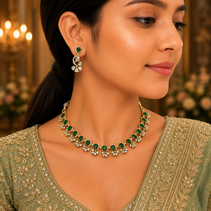 Ritu Ad Necklace - Green