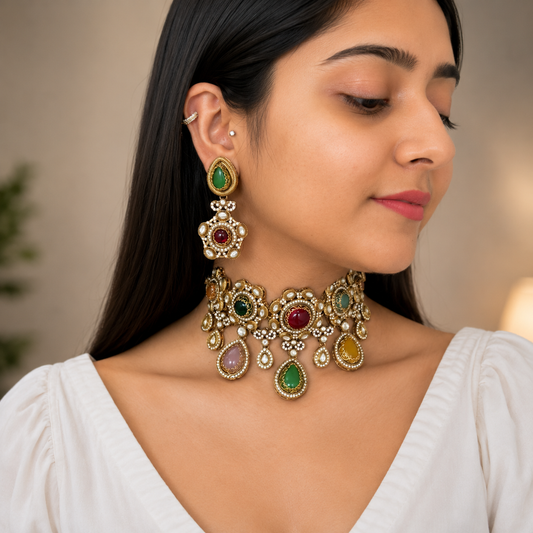 Adya Sabya Choker - Multi