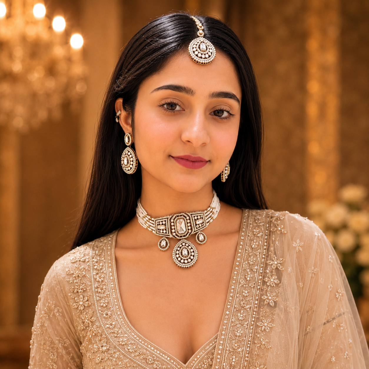 Namya Moissanite Choker - White