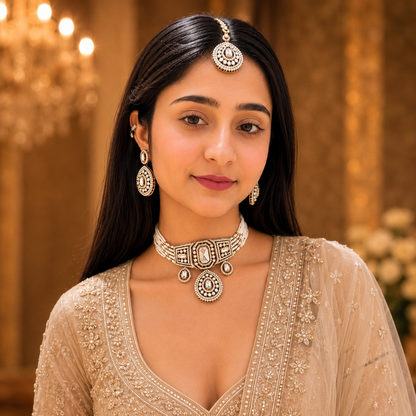 Namya Moissanite Choker - White