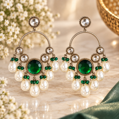 Ruhbani Chandbali - Green
