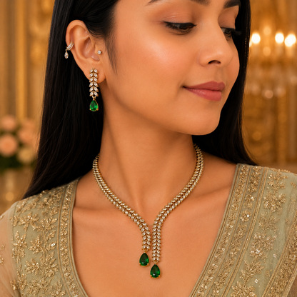 Eshal Ad Necklace - Green