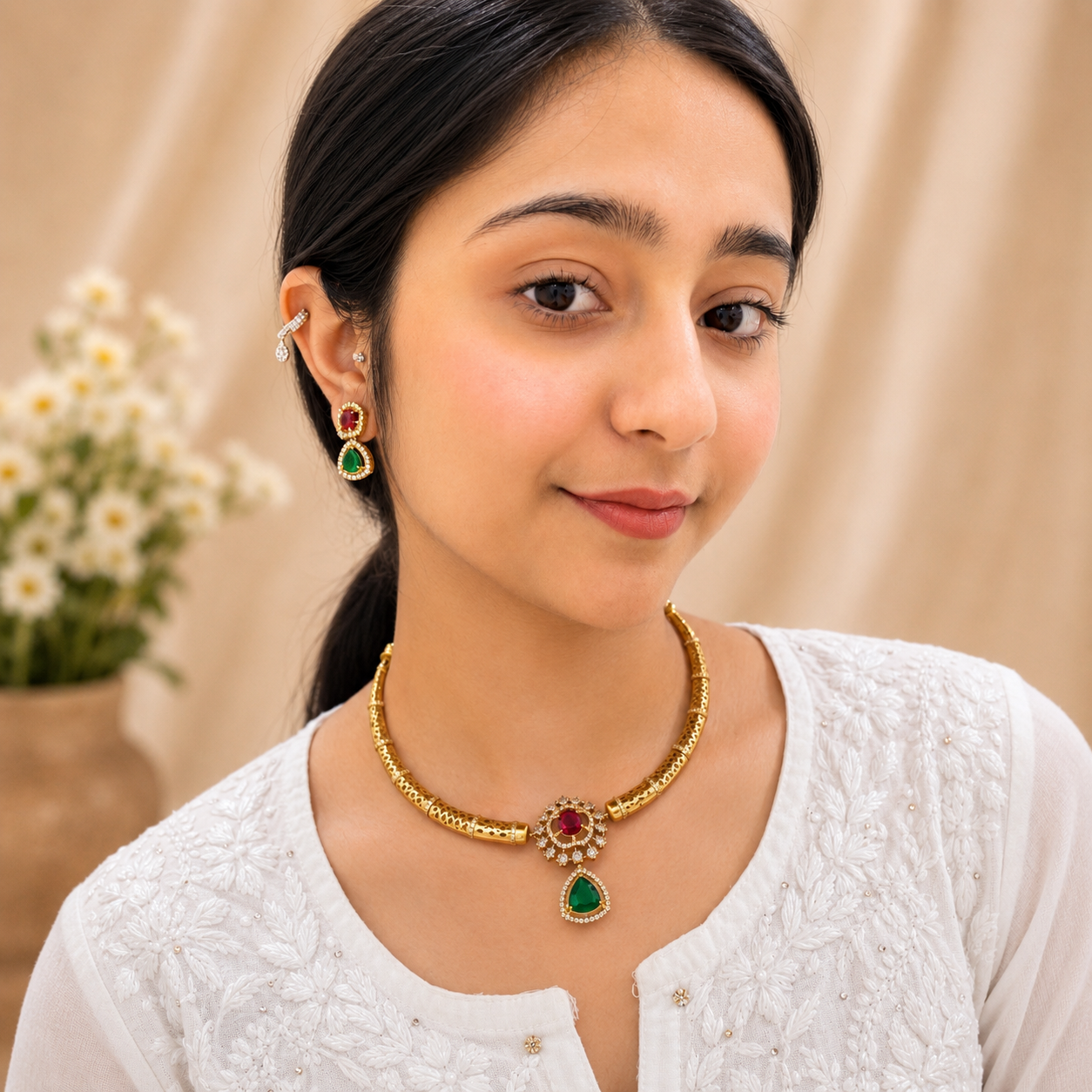 Amreen Hasli Necklace - Multi