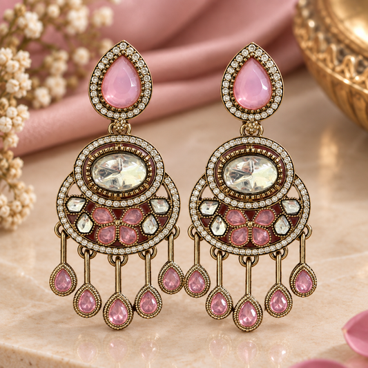 Amaira Earrings - Pink