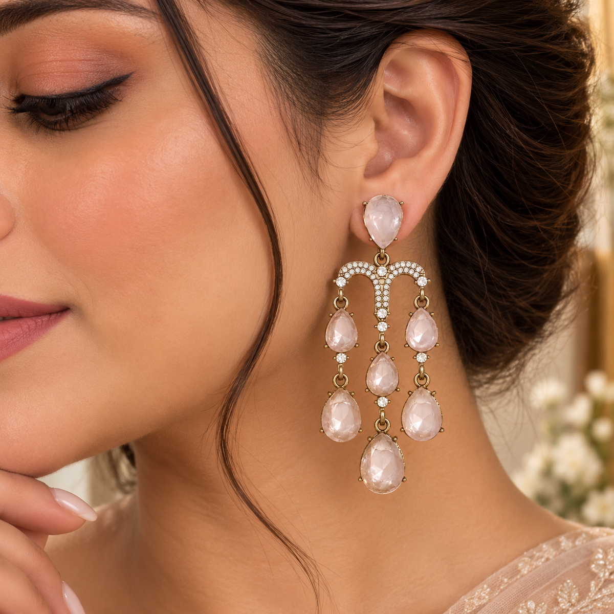 Yukti Earrings - Pink
