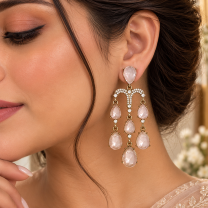 Yukti Earrings - Pink