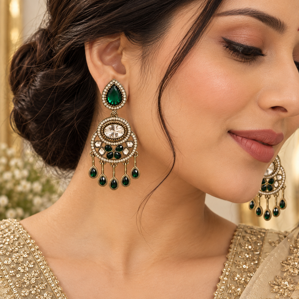 Amaira Earrings - Green
