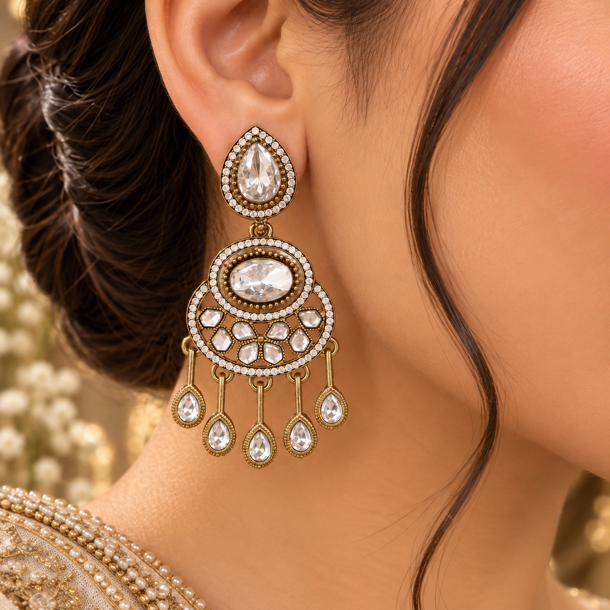 Amaira Earrings - White