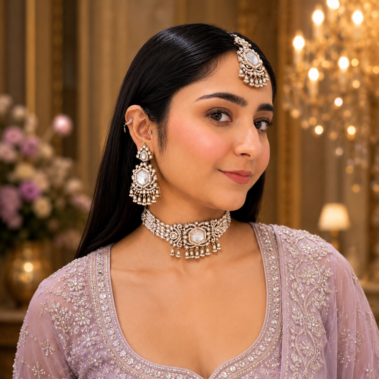Asmira Moissanite Choker - White