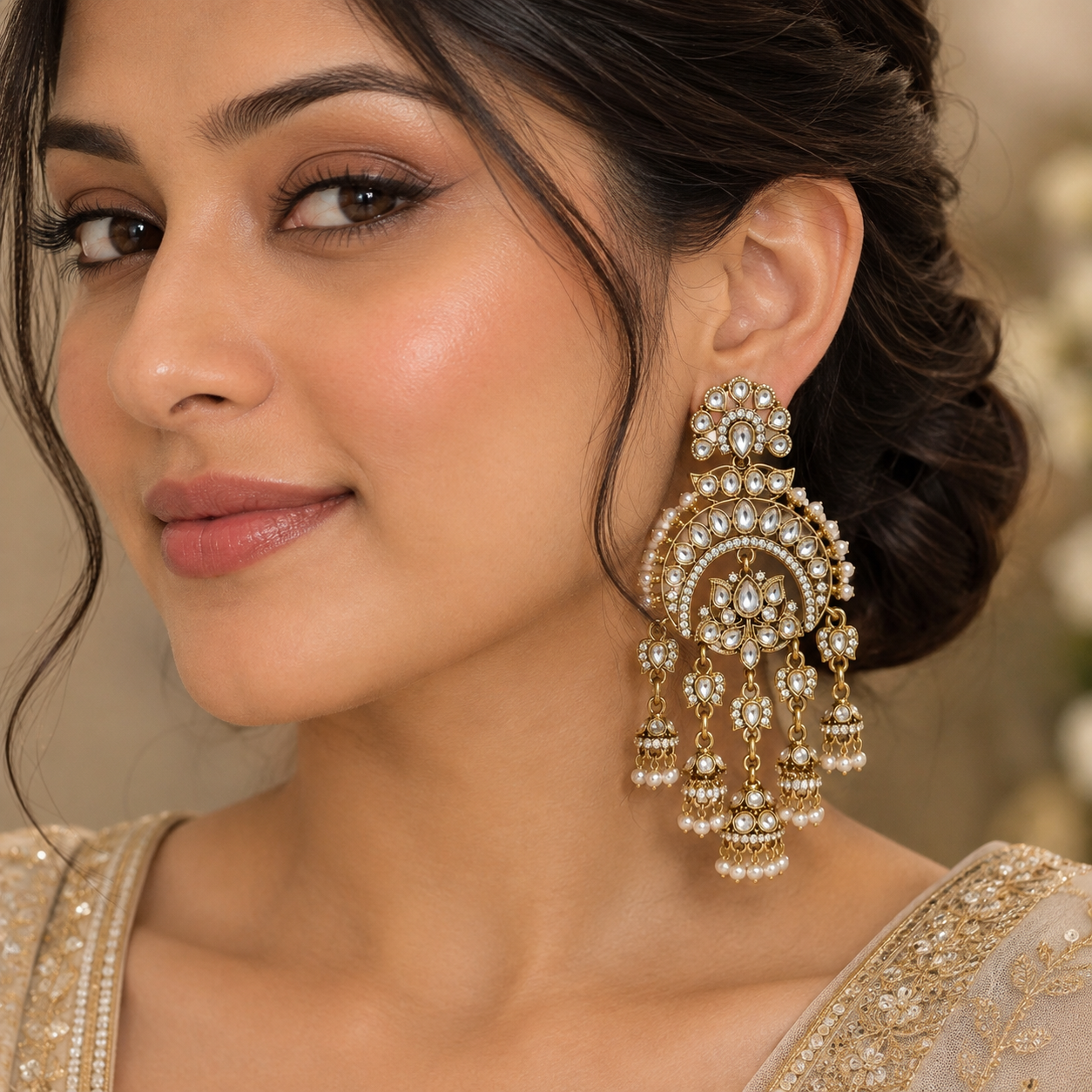 Faiza Earrings - White