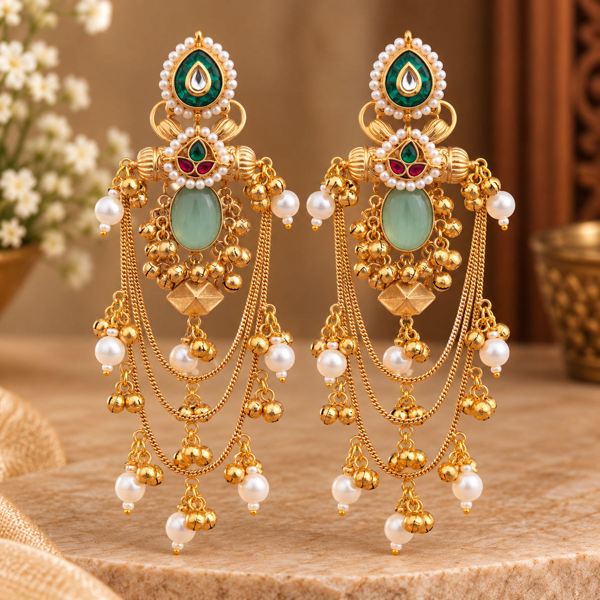 Maitri Earrings - Mint