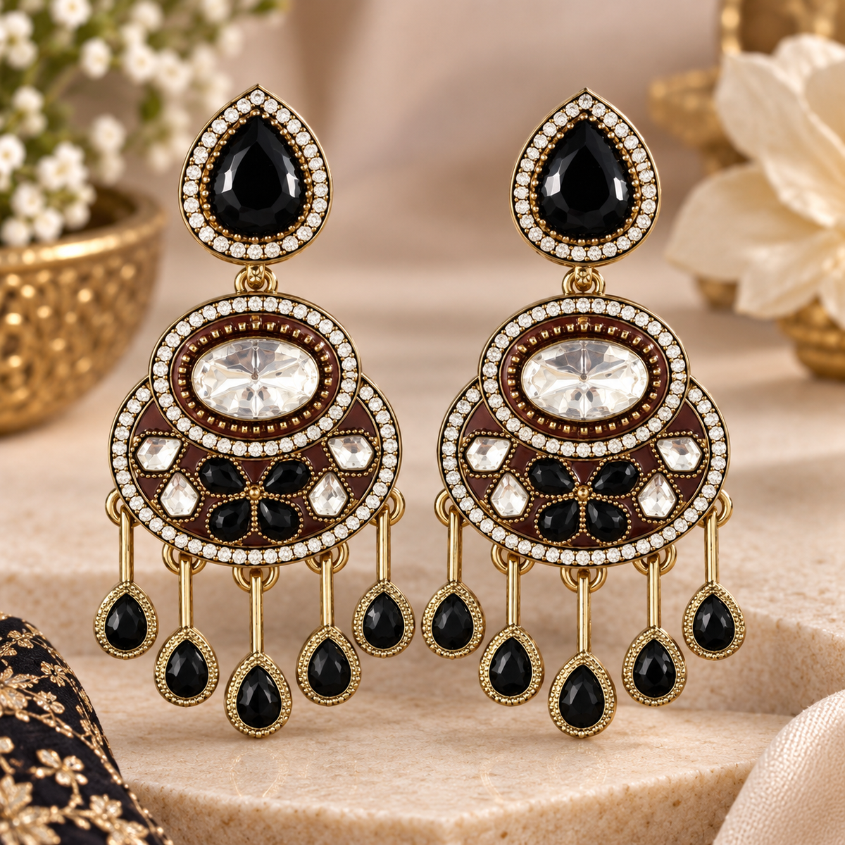 Amaira Earrings - Black