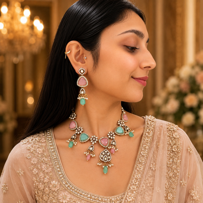 Aranya Moissanite Necklace - Multi