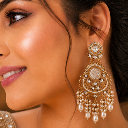 Lizaa Earrings - White