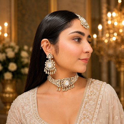 Asmira Moissanite Choker - White