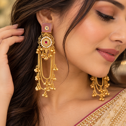 Fiza Earrings - Pink