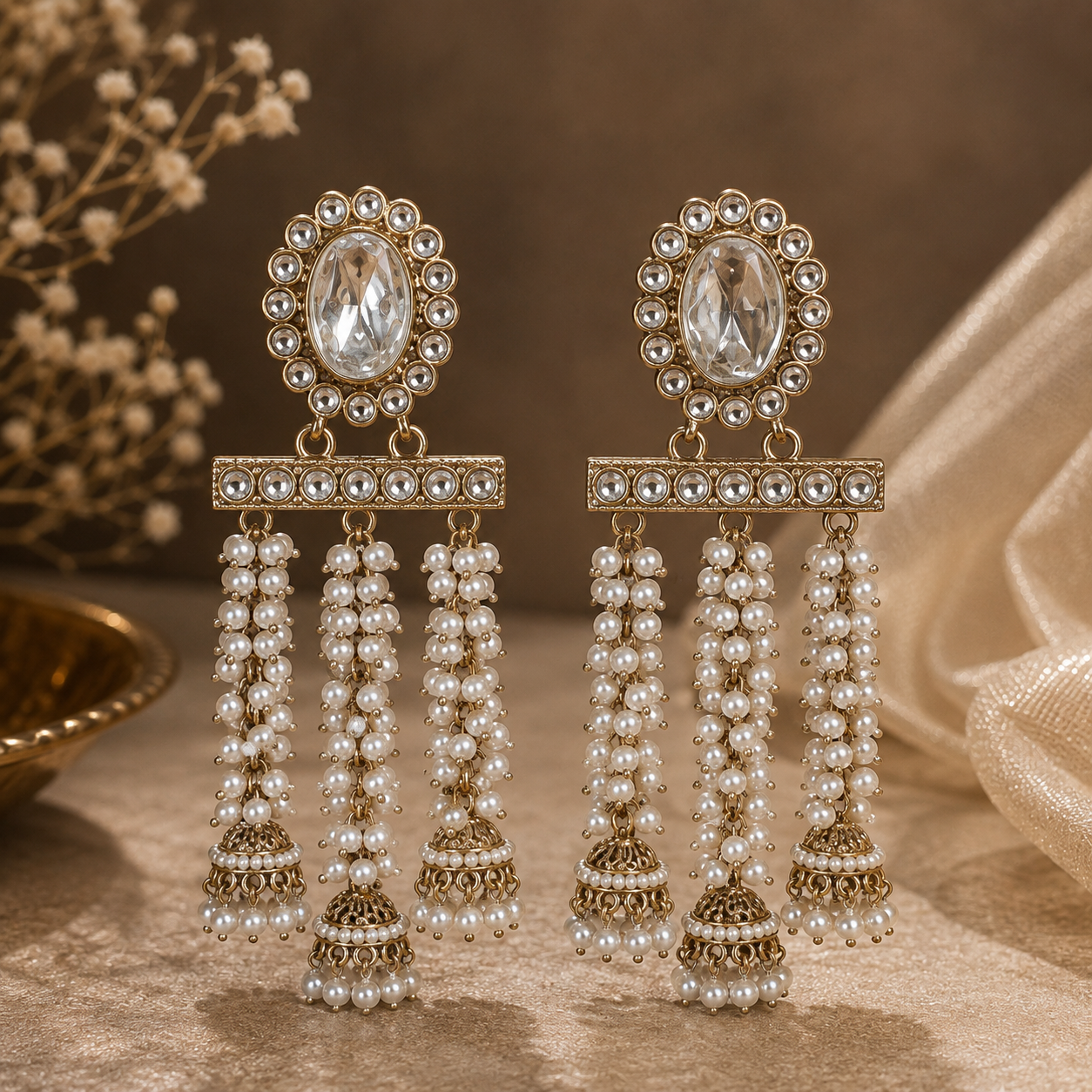 Kridha Earrings - White