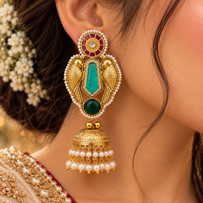 Kalpriya Earrings - Mint