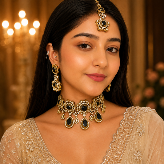 Adya Sabya Choker - Blue