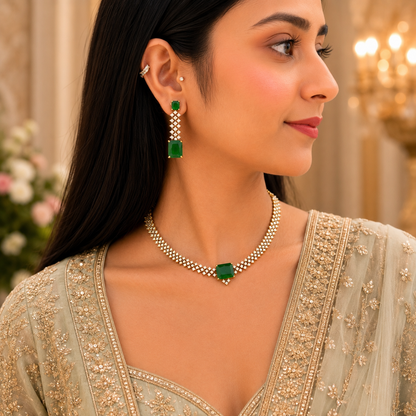 Ema Ad Necklace - Green
