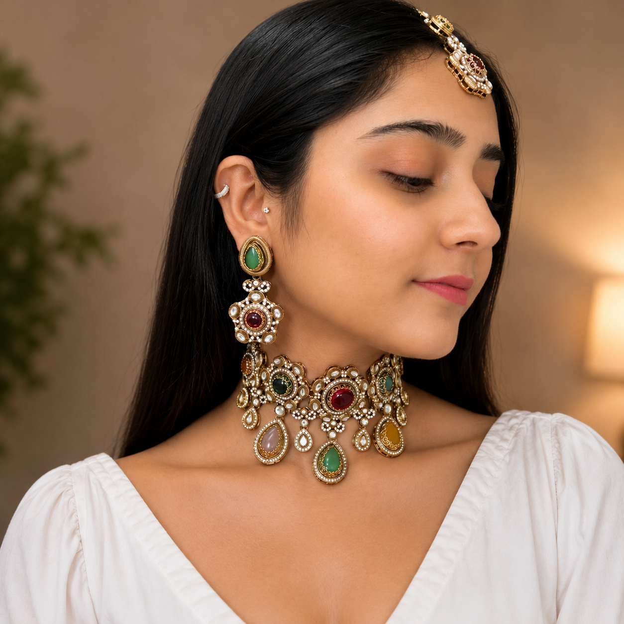 Adya Sabya Choker - Multi