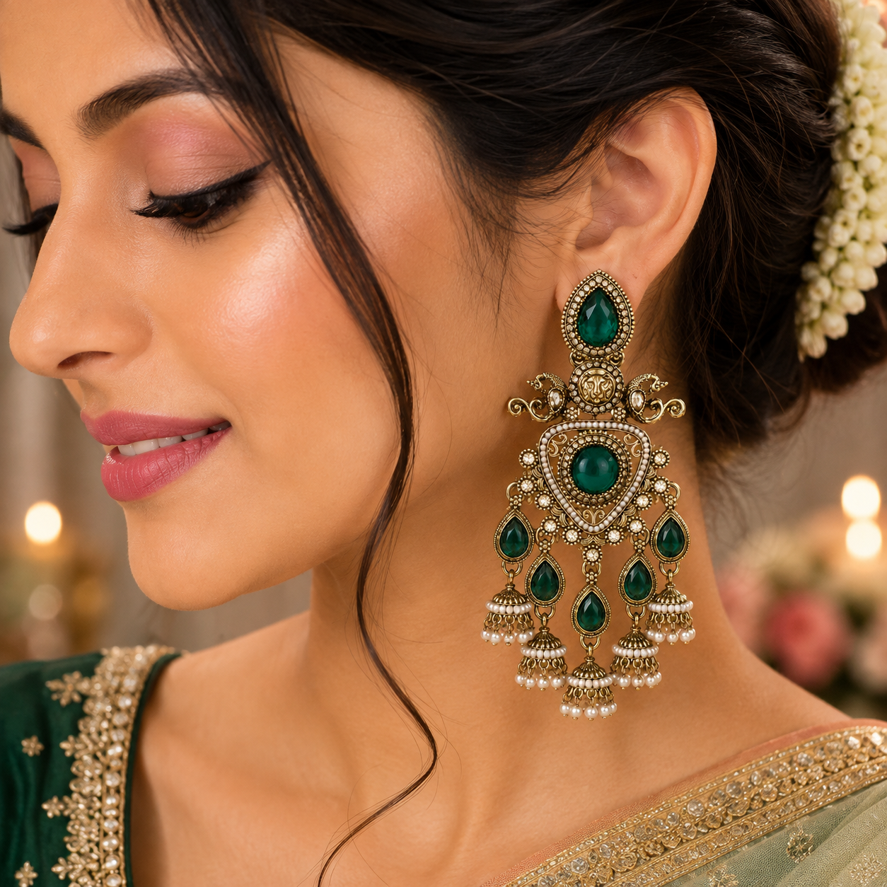 Ishvara Earrings - Green
