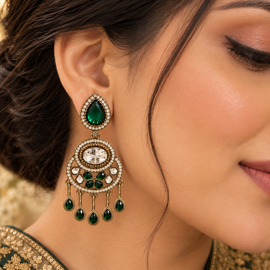 Amaira Earrings - Green