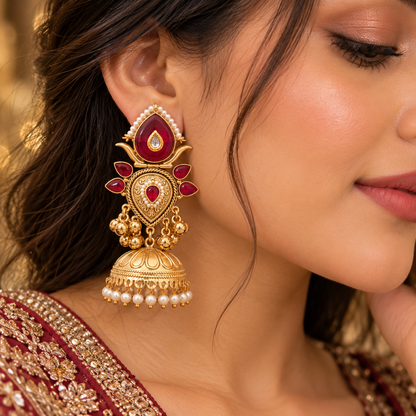 Alizeh Jhumki - Maroon