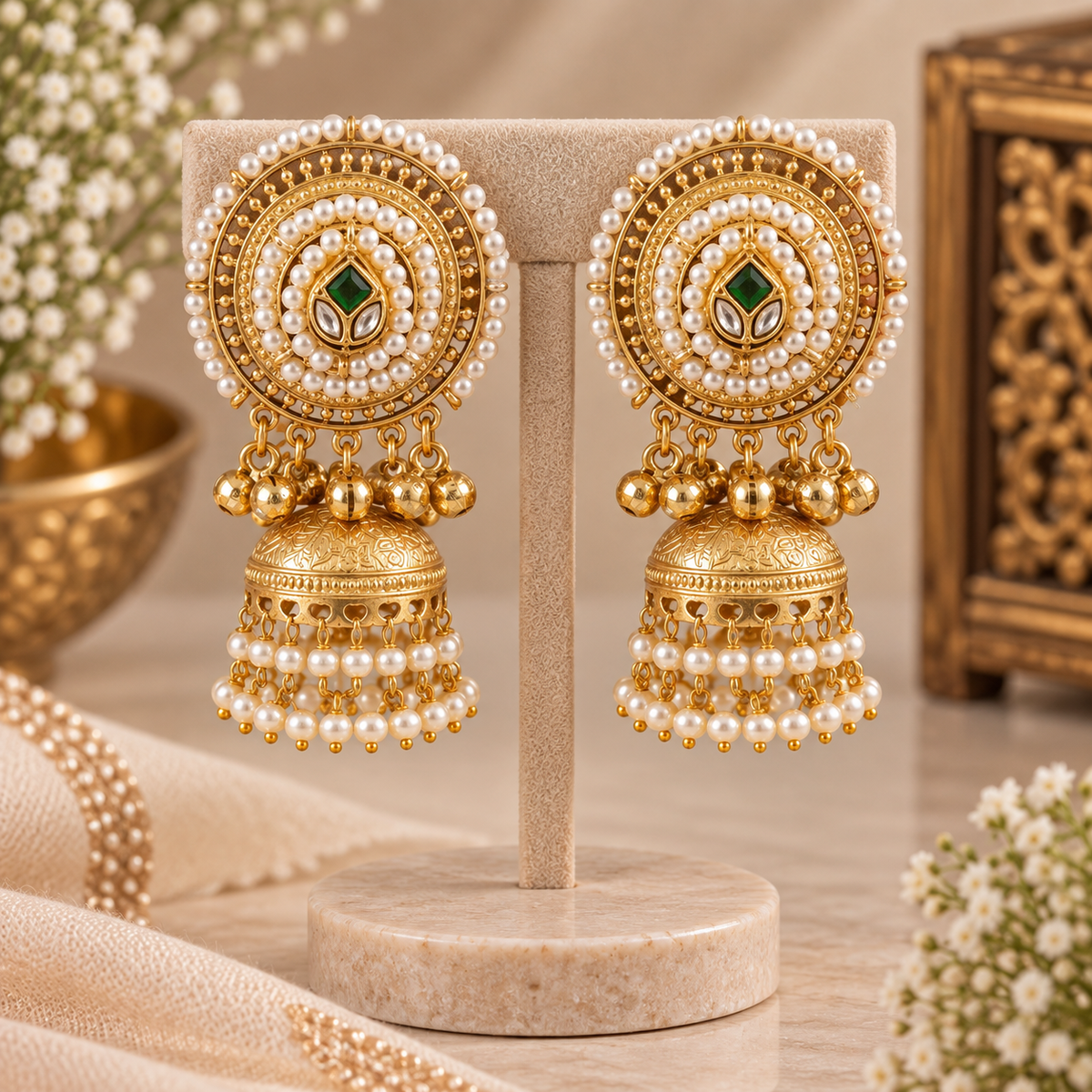 Deesha Jhumka - Green