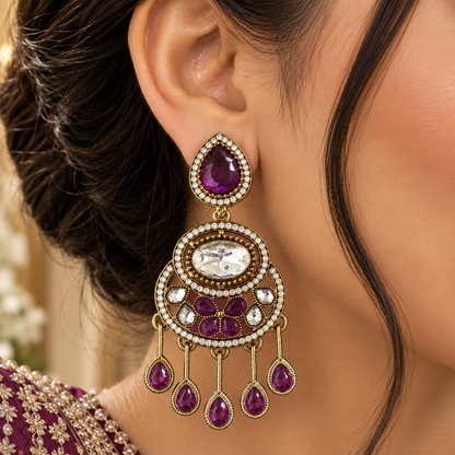 Amaira Earrings - Purple
