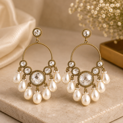 Ruhbani Chandbali - White