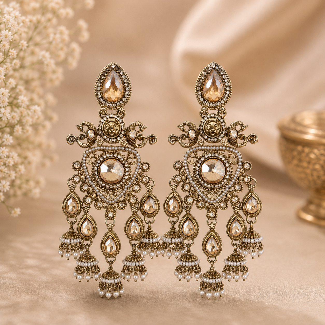 Ishvara Earrings - Champagne