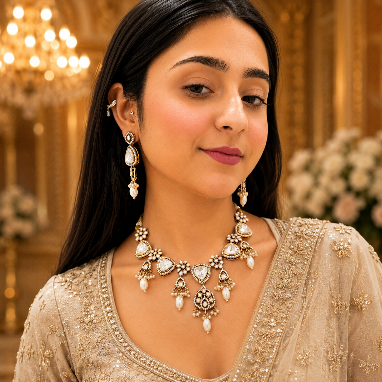 Aranya Moissanite Necklace - White