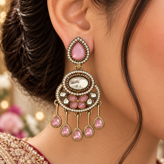 Amaira Earrings - Pink