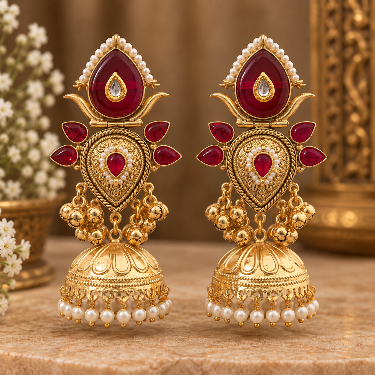 Alizeh Jhumki - Maroon