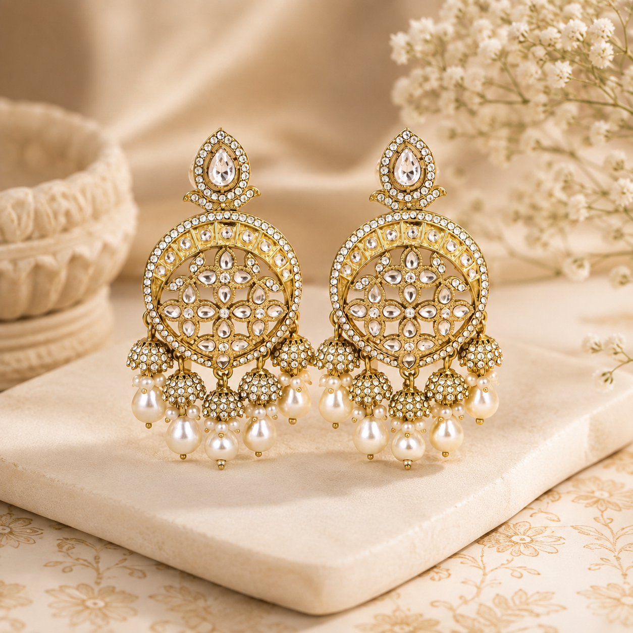 Reeva Earrings - White