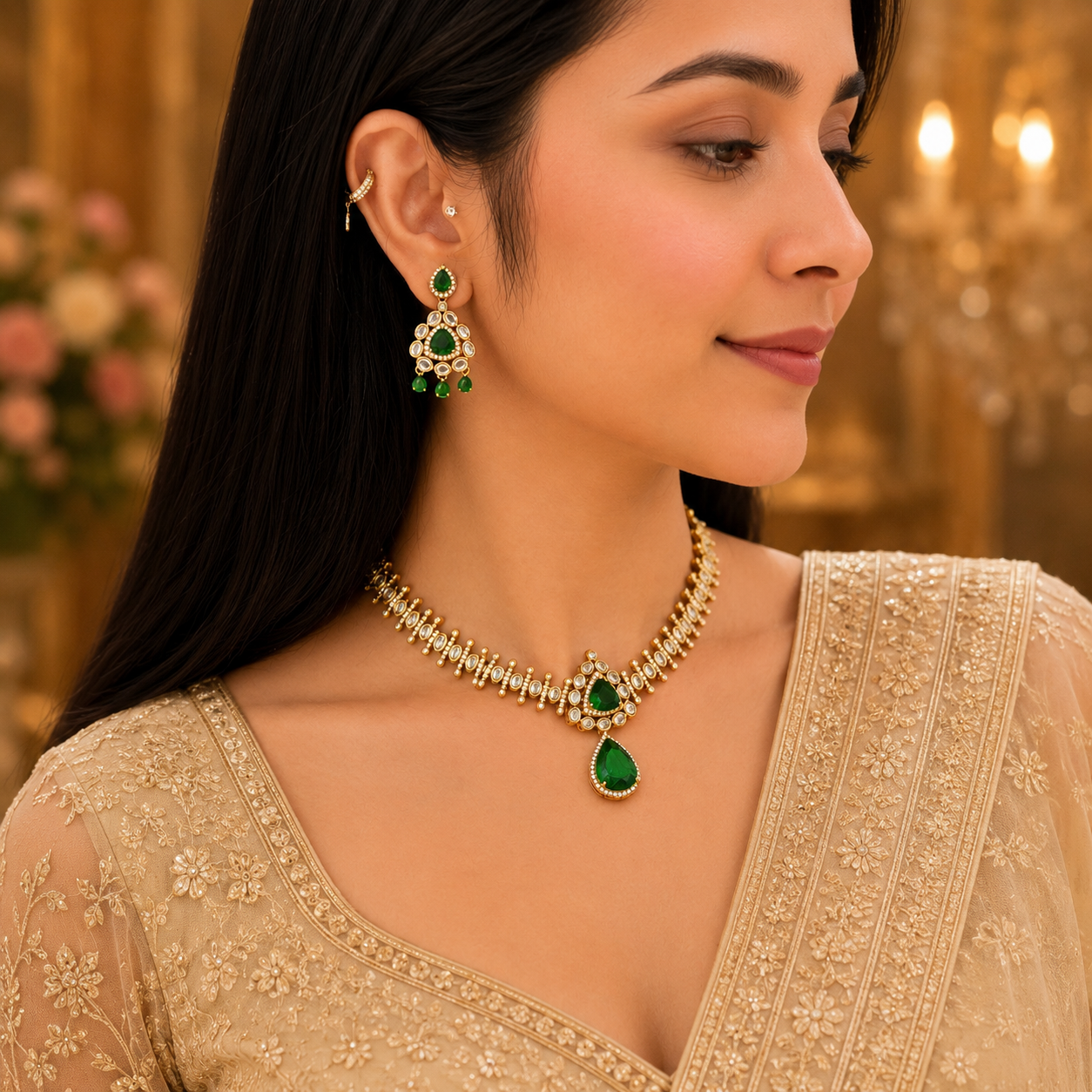 Misha Ad Necklace - Green