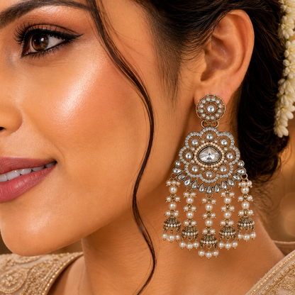 Zinat Earrings - White