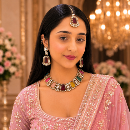 Kritika Moissanite Necklace - Multi