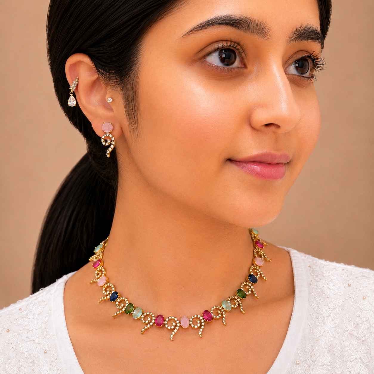 Simran Ad Necklace - Multi